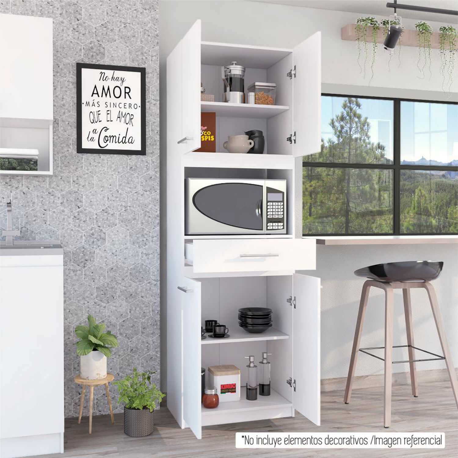 Mueble Microondas Tuhome Manchester / 4 Puertas / 1 Caj&oacute;n image number 6.0