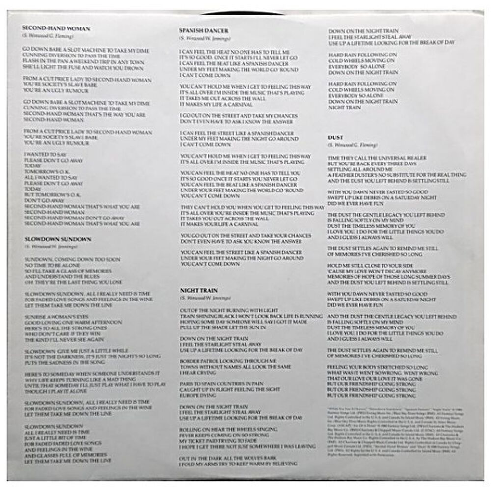 Steve Winwood - Arc Of A Diver | Vinilo Usado image number 2.0