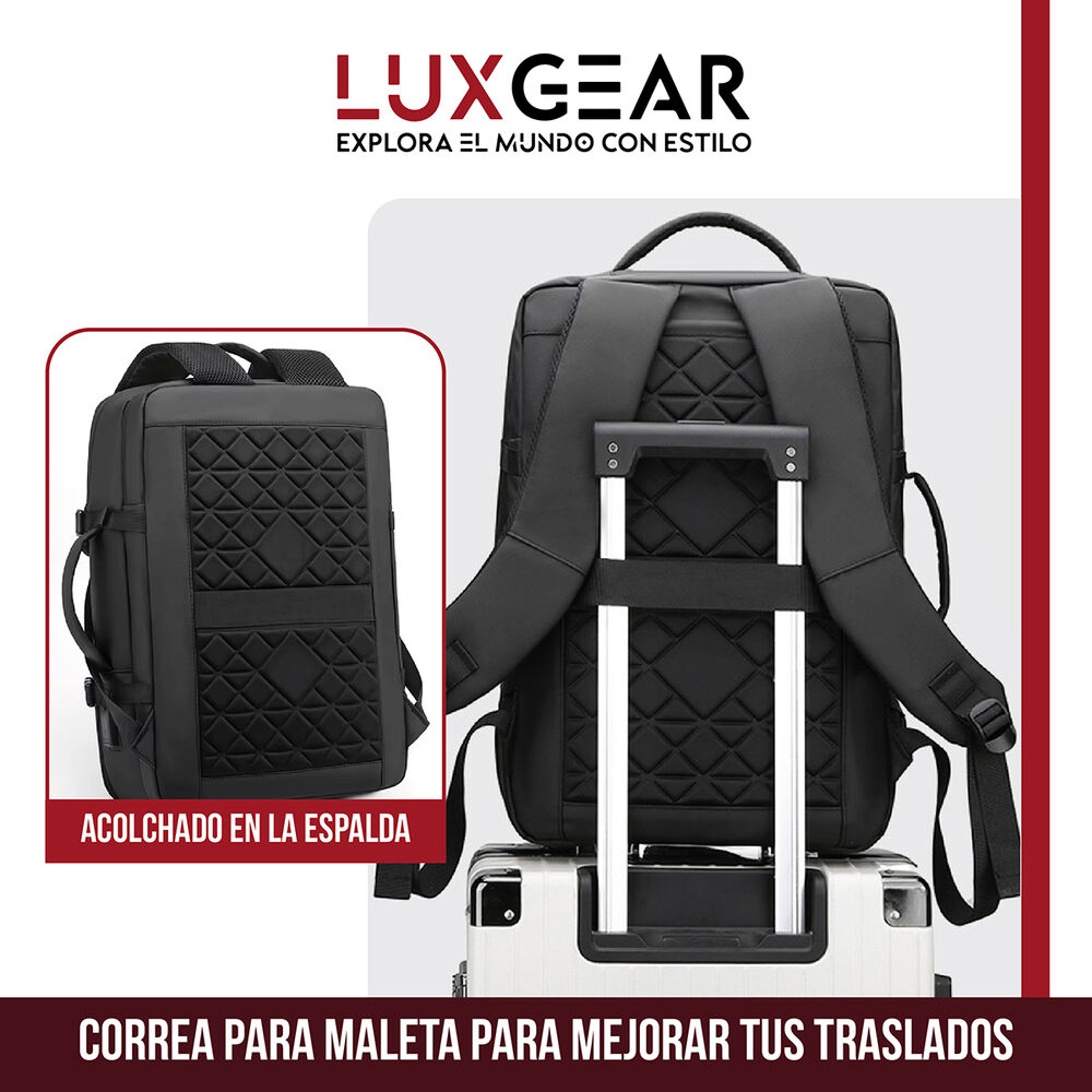 Mochila Notebook Viaje Luxgear Elite Impermeable Ejecutiva image number 5.0