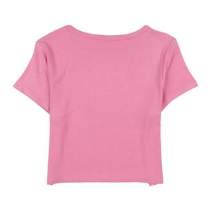 Polera Crop Manga Corta Cuello Redondo Mujer Freedom