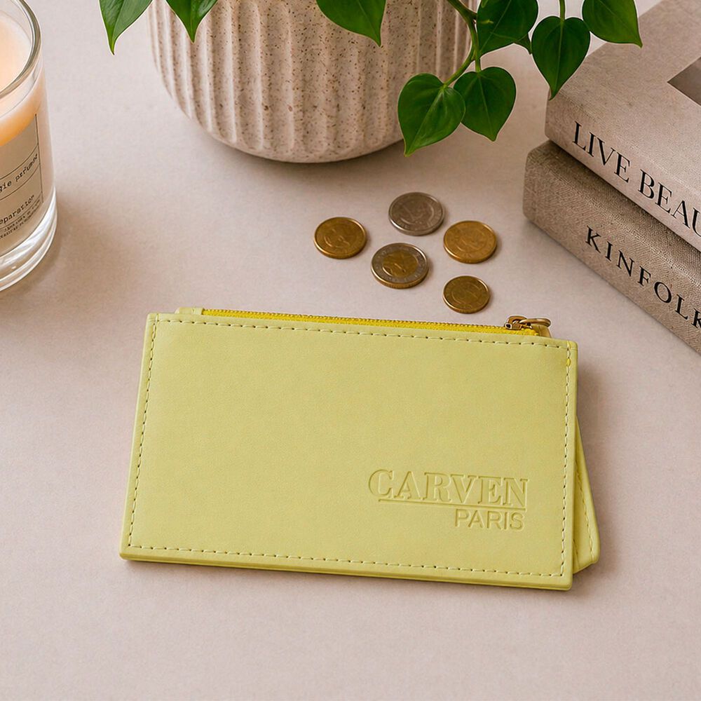 Tarjetero Billetera Mujer Con Monedero Suny Amarillo Carven Paris image number 0.0