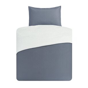 Quilt Andes Sherpa Liso Gris 1.5 Plaza