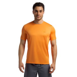 Polera Essential Manga Corta Naranja Hombre