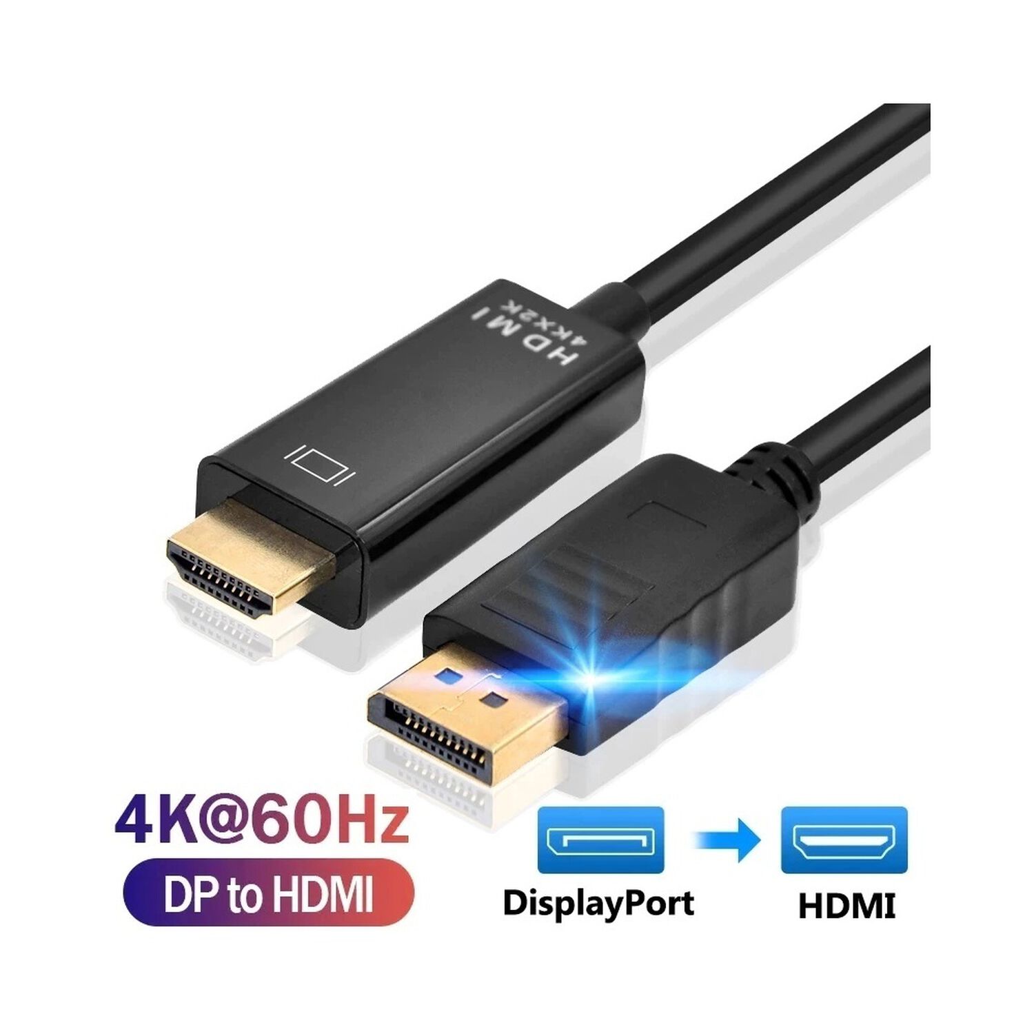 Cable Displayport Dp A Hdmi 4k Ultra Hd 1.8m Tm-100529 image number 3.0