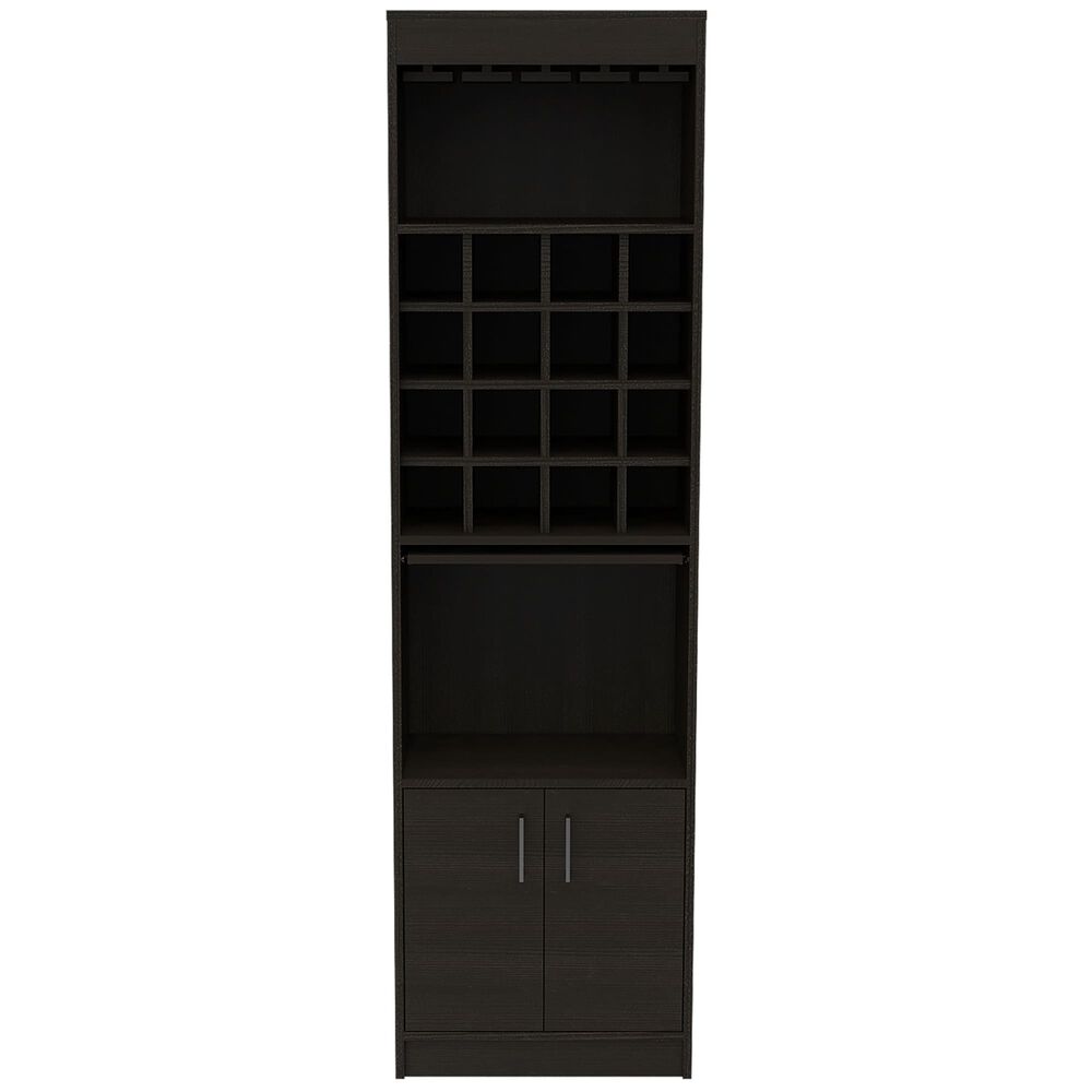 Bar Alto 2 Puertas 16 Botelleros 180 Cm X 32 Cm X 51 Cm Negro image number 3.0