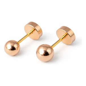 Aros Abridores Bolita 6 Mm No6 Oro 14k - Primeros Aros Dorado