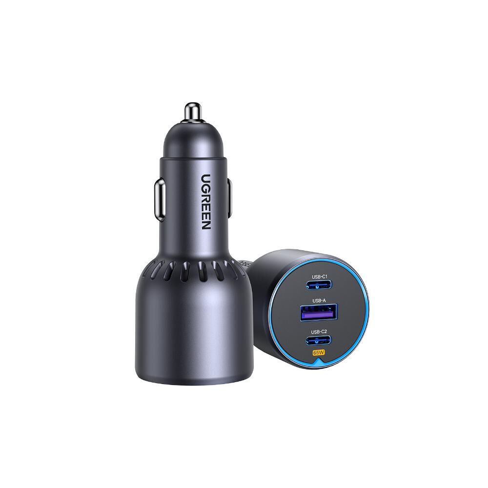 Cargador Auto 2usb-c + Usb-a 75w Negro Ugreen image number 0.0