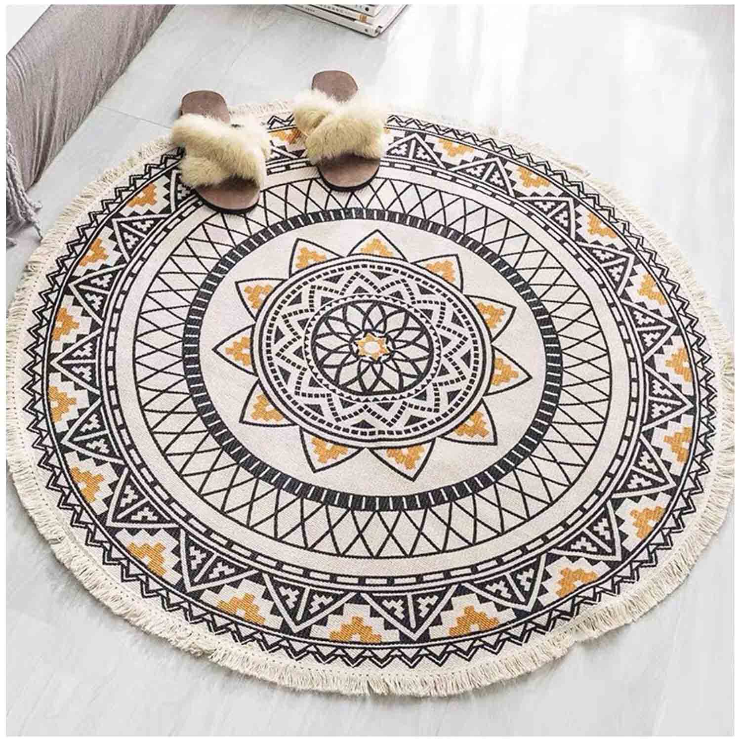 Alfombras Redondas Kilin Lino-algodon 120 Cm Mod01 image number 0.0