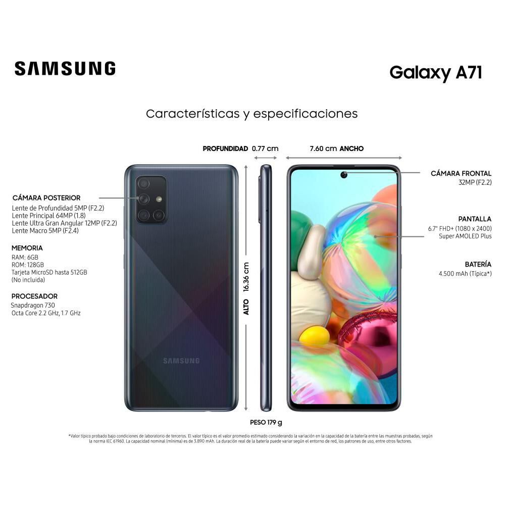 Smartphone Samsung Galaxy A71 / 128 Gb / Liberado image number 7.0