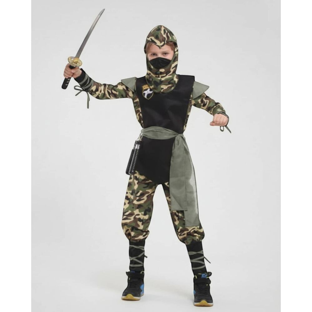 Disfraz Premium Ninja Dragon Esqueleto Camuflaje Infantil image number 7.0