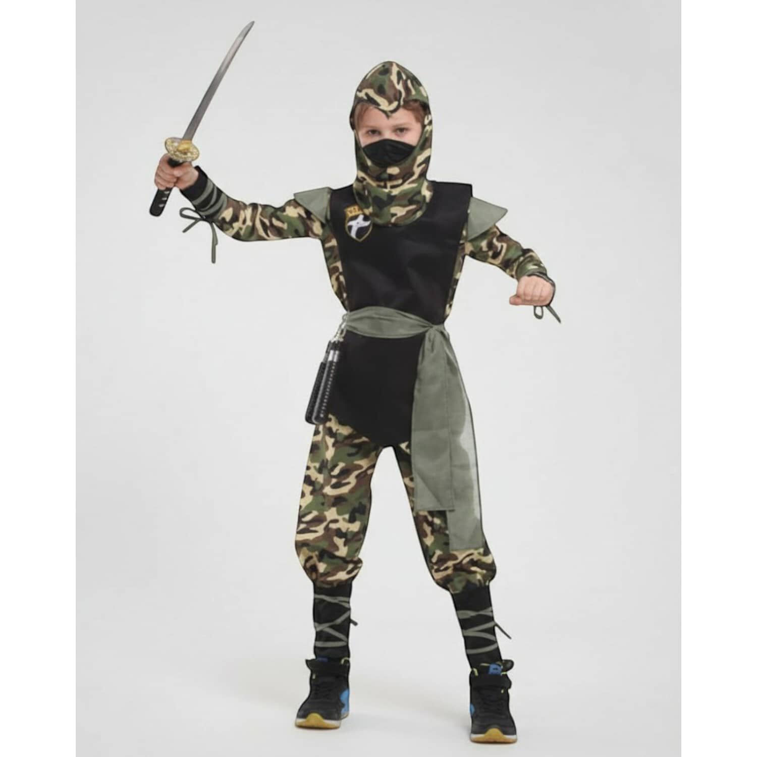 Disfraz Premium Ninja Dragon Esqueleto Camuflaje Infantil image number 5.0