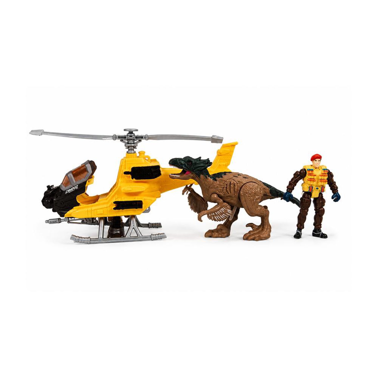 Play Set Con Helic&oacute;ptero, Dinosaurios Y Figuras image number 2.0
