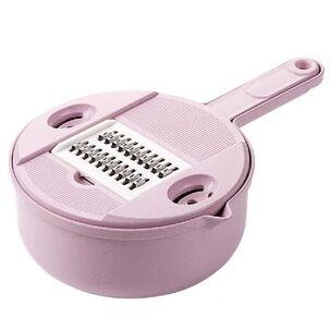 Picador Rallador Cortador Multiuso Frutas Verduras Vegetales Rosa
