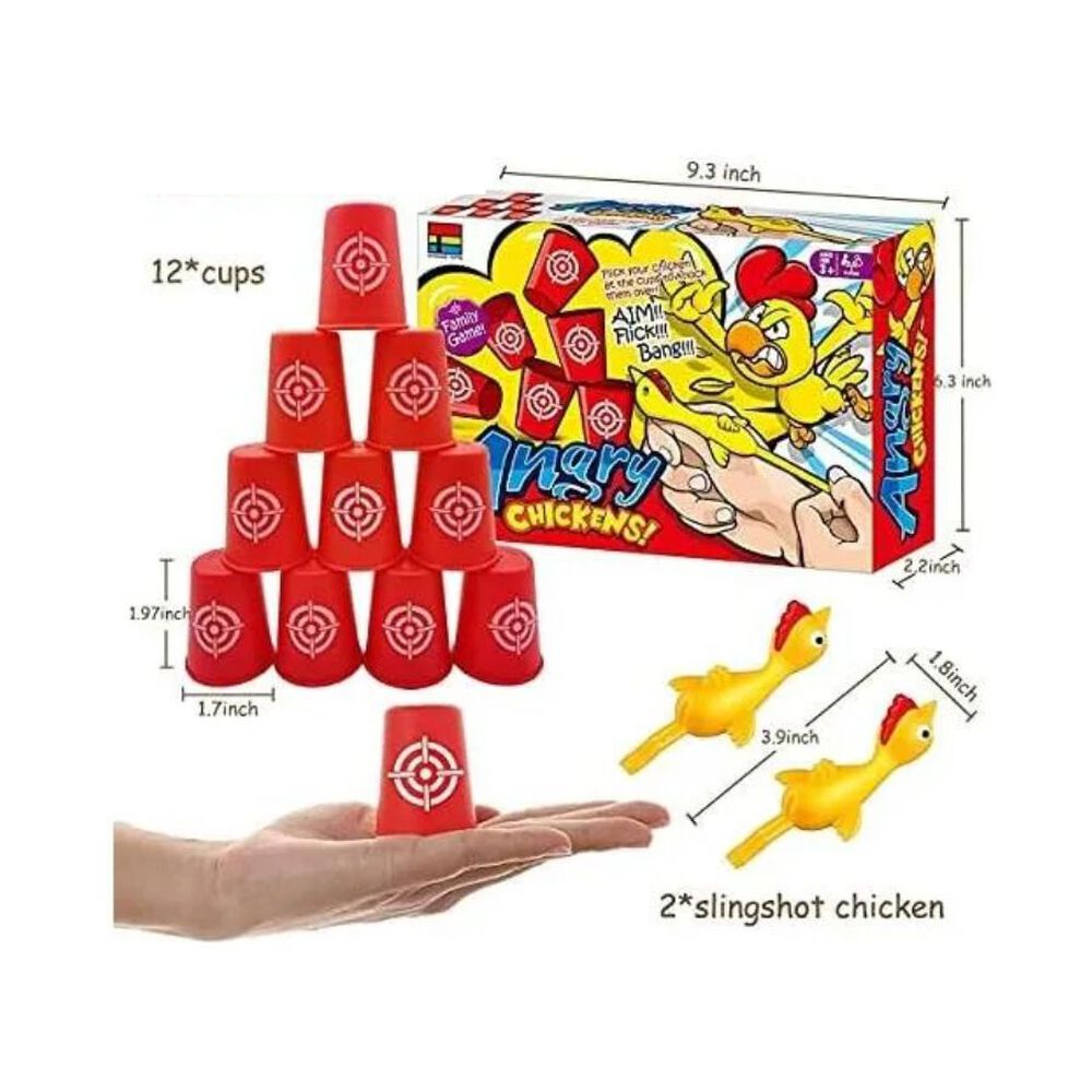 Juego De Mesa Pollos Voladores Derriba Vasos image number 3.0