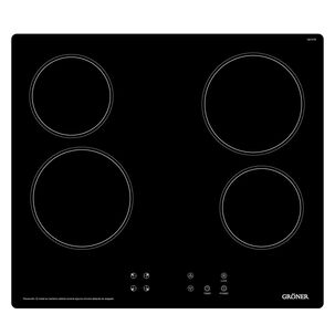 Encimera Vitrocer&aacute;mica Groner Touch Black 4q