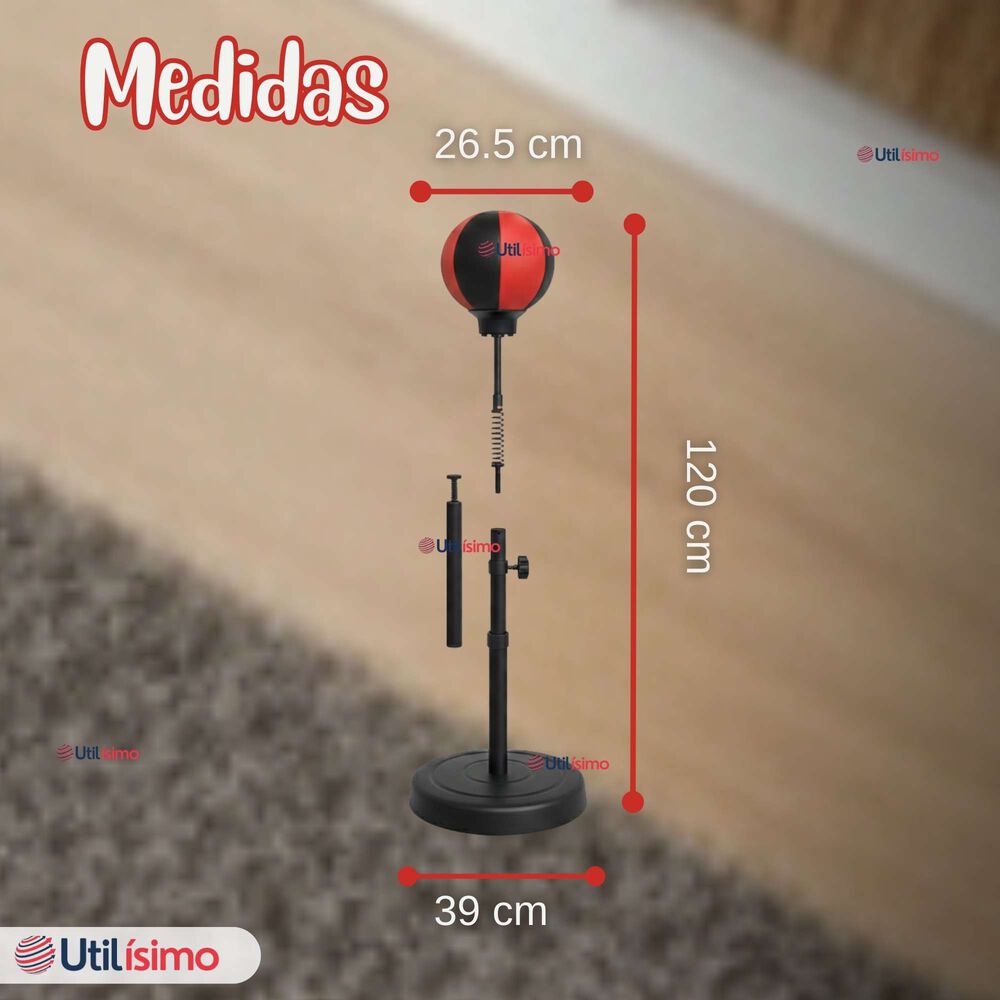 Set De Boxeo Punching Ball Altura Ajustable Con Guantes Y Bomba Para Ni&ntilde;os image number 3.0