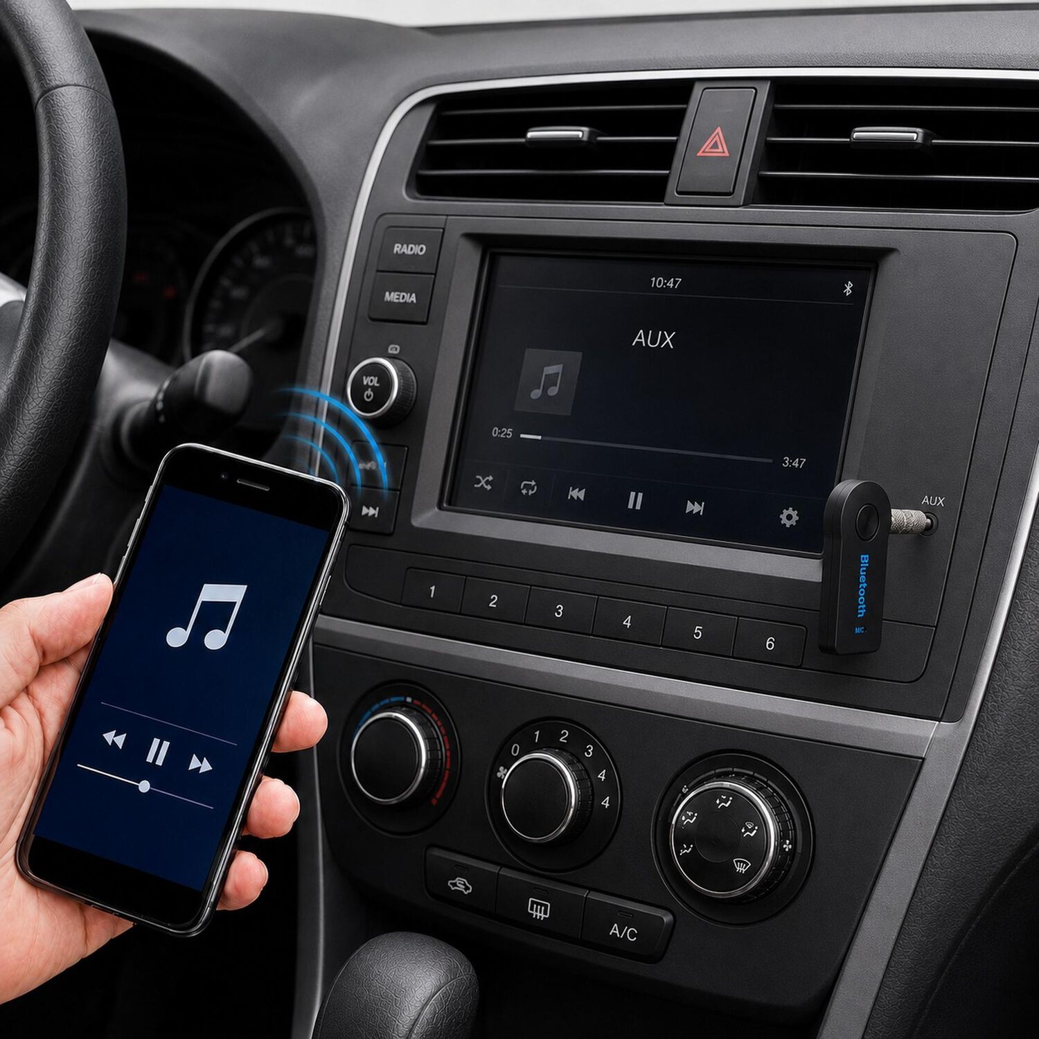 Transmisor De M&uacute;sica V&iacute;a Bluetooth Con Manos Libre Bt100 image number 2.0