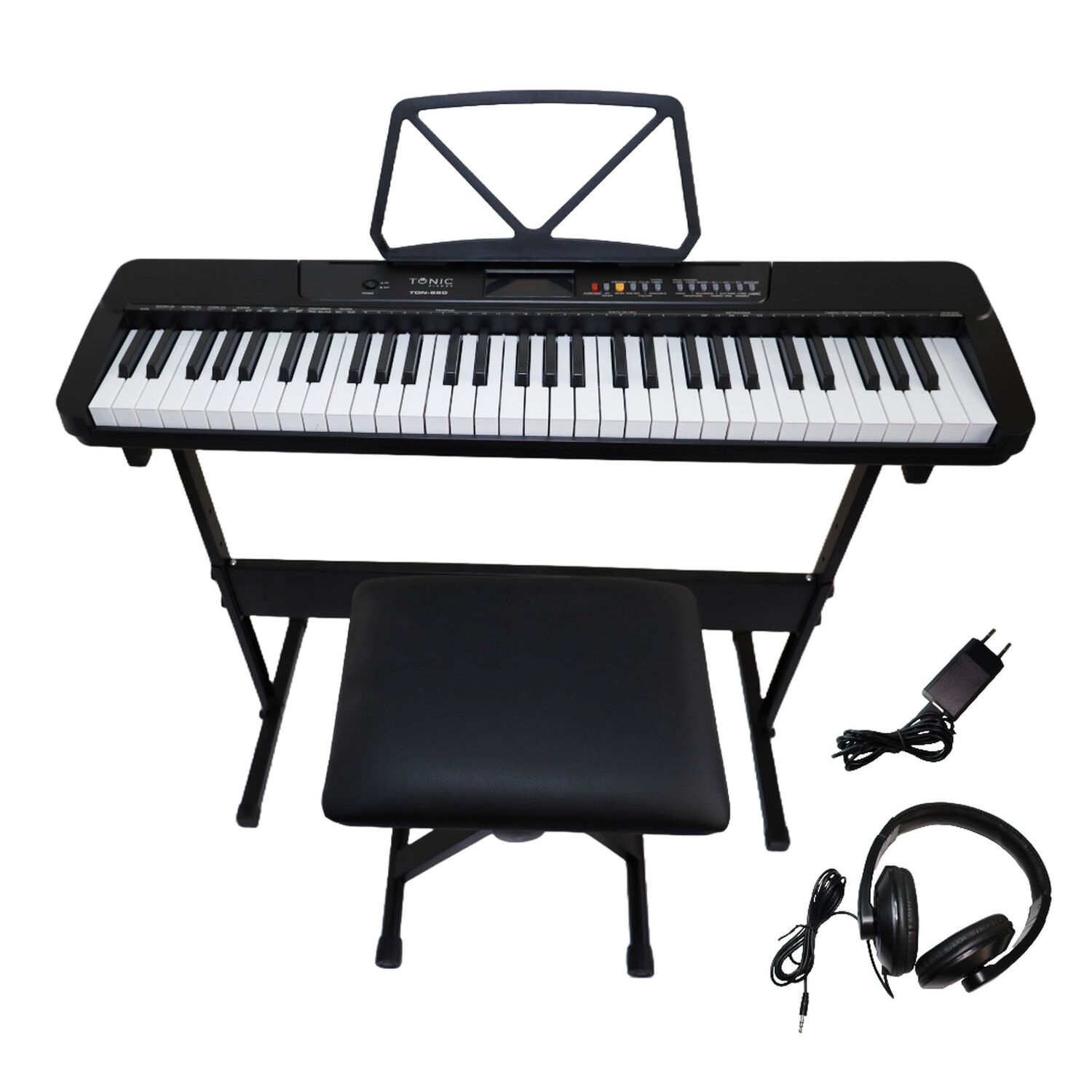 Teclado Musical Piano 61 Notas +stand+silla+aud Blk Ton 650 image number 0.0