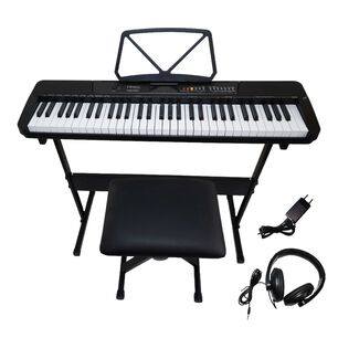 Teclado Musical Piano 61 Notas +stand+silla+aud Blk Ton 650