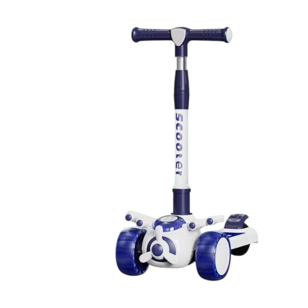 Scooter Monopatín Niños Avión Blanco Azul image number 0.0
