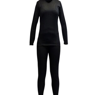 Conjunto Primera Capa Poliester Hw Cooldry Mujer Black
