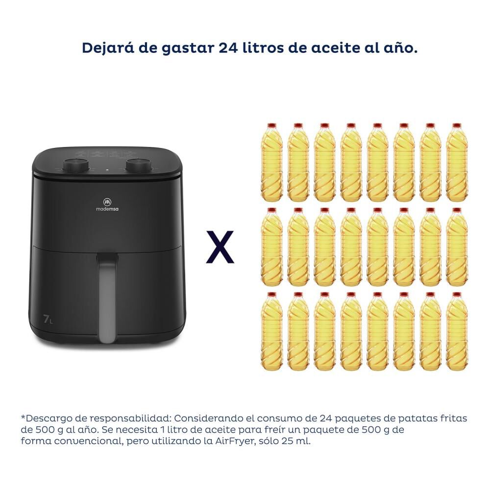 Freidora De Aire Mademsa Maf70 / 7 Litros image number 8.0