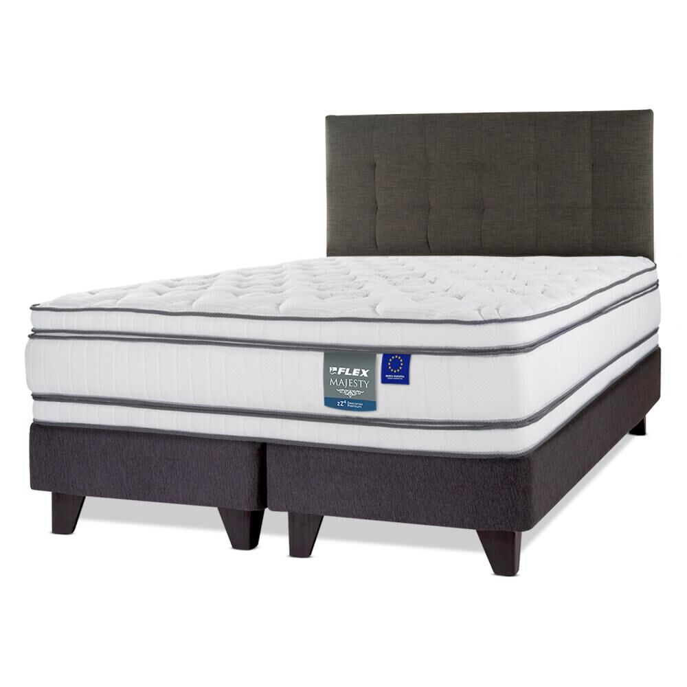 Cama Europea Flex Majesty / Super King / Base Dividida + Respaldo image number 1.0