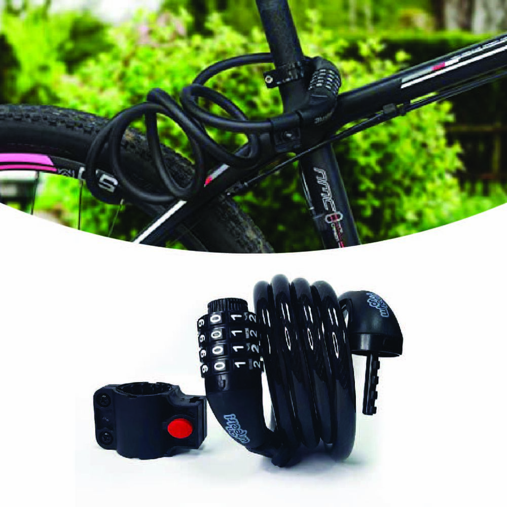 Candado Espiral Onwheels Con Clave 1.2x150cm Negro image number 7.0