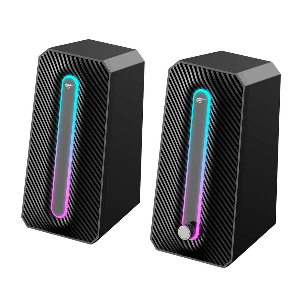 Par De Parlantes Gamer Para Pc Rgb 10w Sk216 Negros Havit image number 2.0