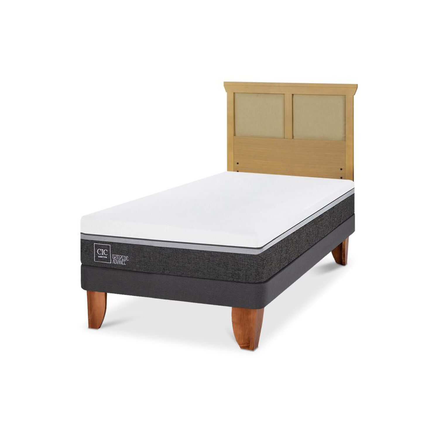 Cama Europea Cic Ortopedic Advance / 1.5 Plazas / Base Normal + Respaldo image number 2.0