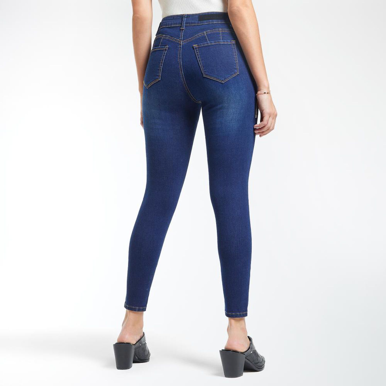 Jeans Tiro Medio Skinny Push Up Mujer Kimera image number 3.0