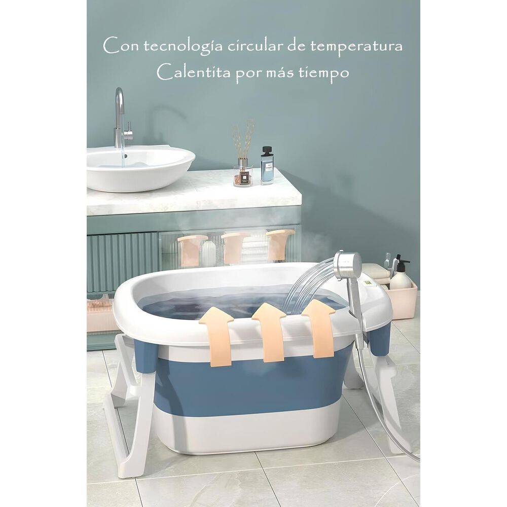 Ba&ntilde;era Con Cojin Term&oacute;metro Y M&aacute;s Accesorios Azul Lubabycas image number 5.0