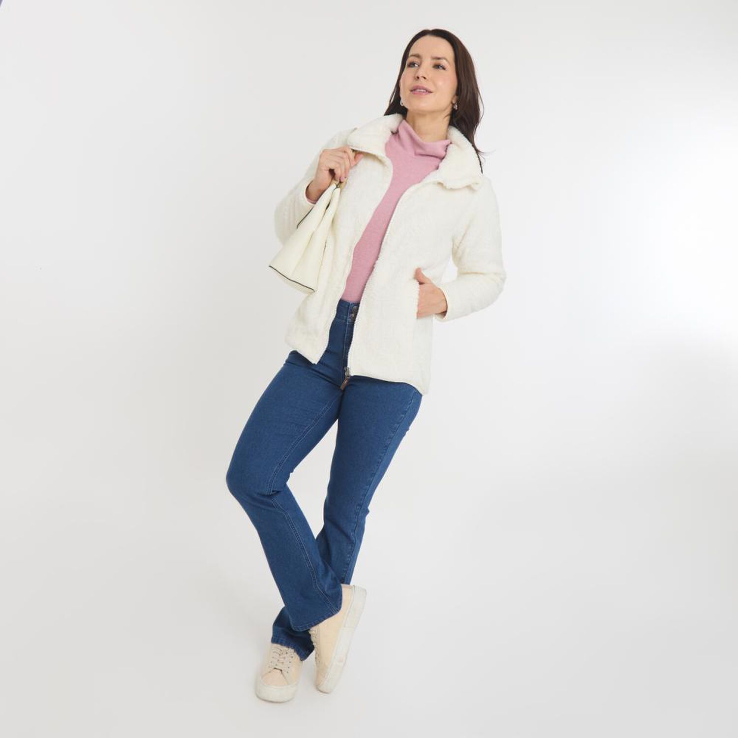 Poler&oacute;n Polar Fleece Manga Larga Cuello Alto Mujer Geeps image number 1.0