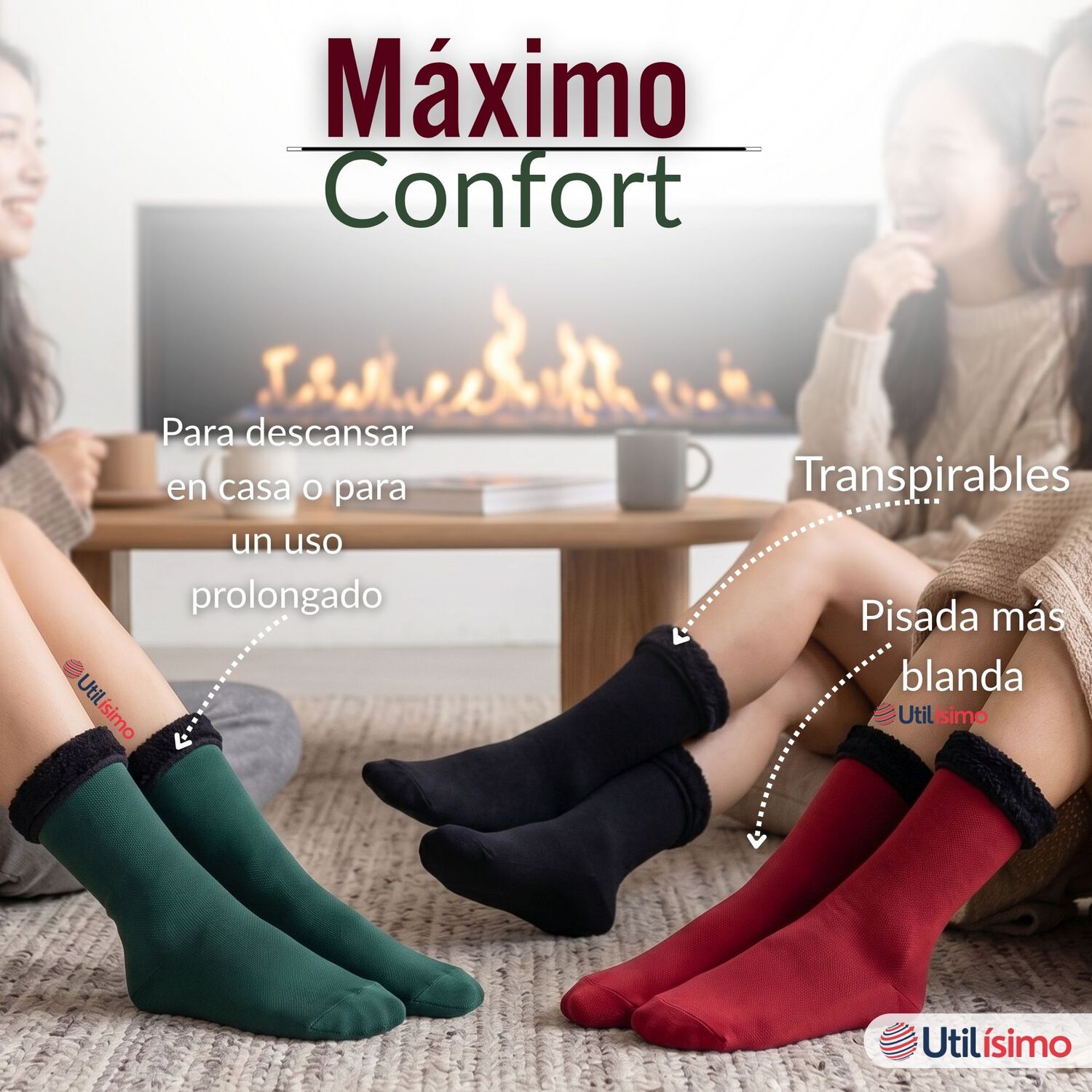 Pack 6 Pares Calcetines Chiporro Mujer Surtidos Ultra T&eacute;rmico Invierno Polar Unicolor image number 7.0