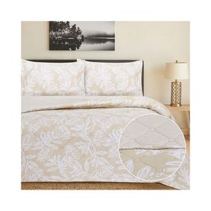 Quilt Andes Printed Rayas Beige King