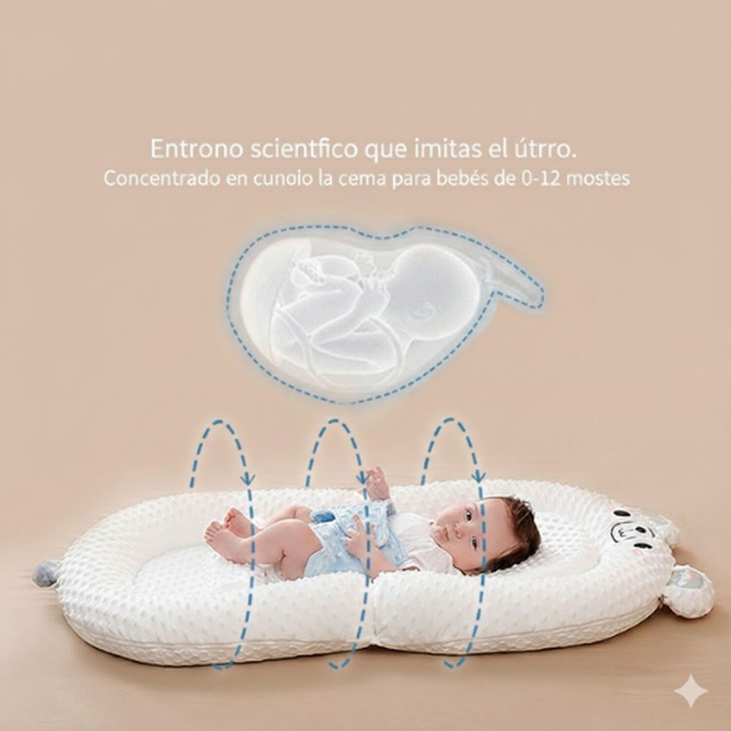 Cuna Almohada Port&aacute;til Para Beb&eacute; Dise&ntilde;o Ergon&oacute;mico image number 3.0