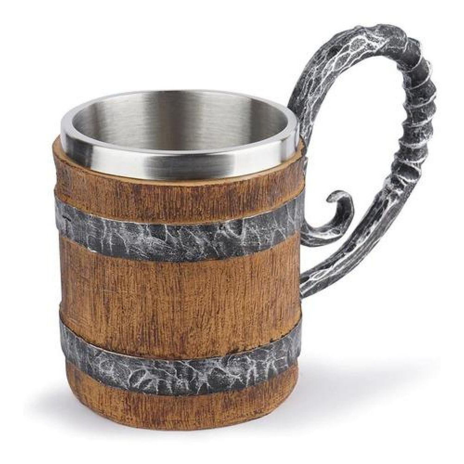 Taz&oacute;n 3d Resina Barril De Cerveza Vikingo O Pirata Vintage image number 2.0