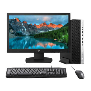 Kit Monitor + Pc Desktop Hp Prodesk 600 G4 Sff (i5-8va 8gb 256gb Ssd) Reacondicionado Grado A