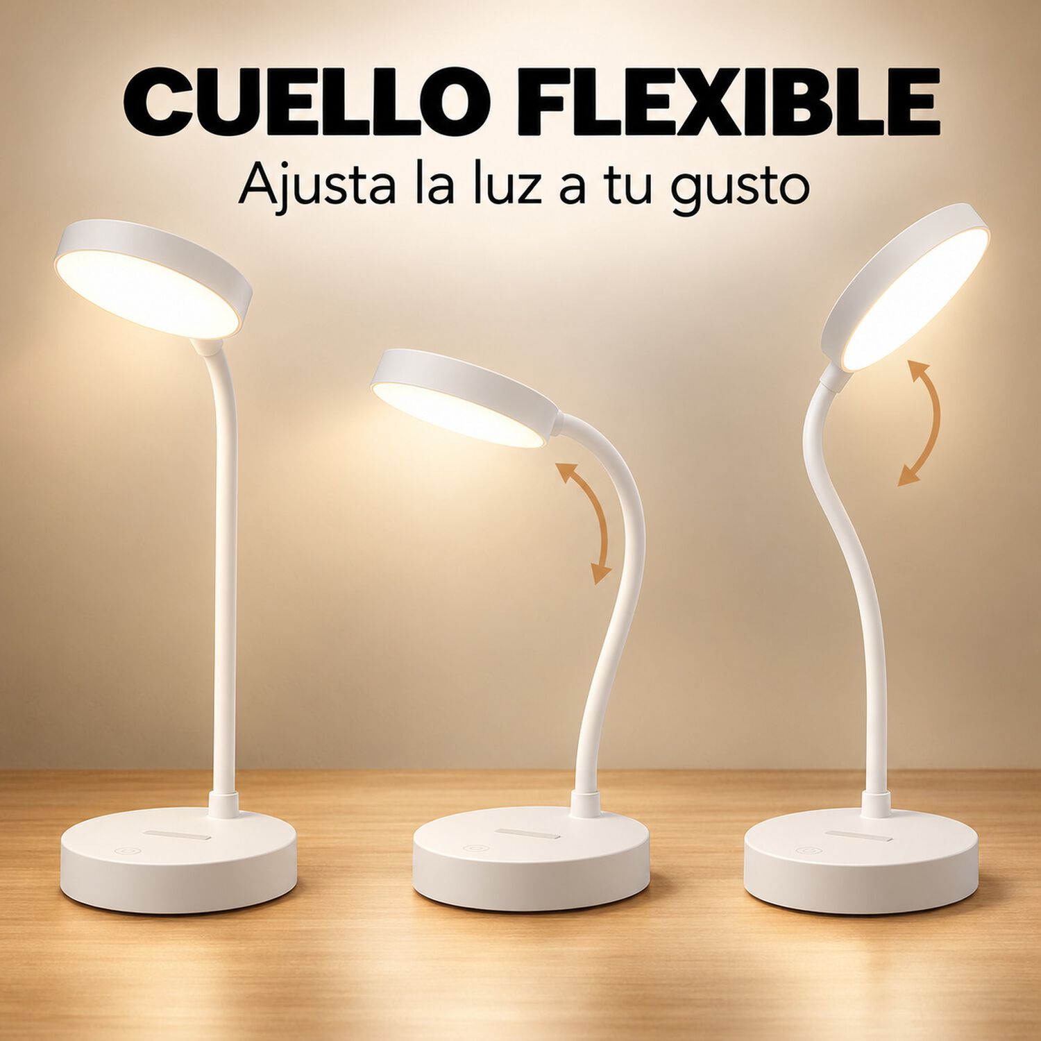 L&aacute;mpara De Mesa Led T&aacute;ctil Flexible Recargable Usb Estudio image number 7.0