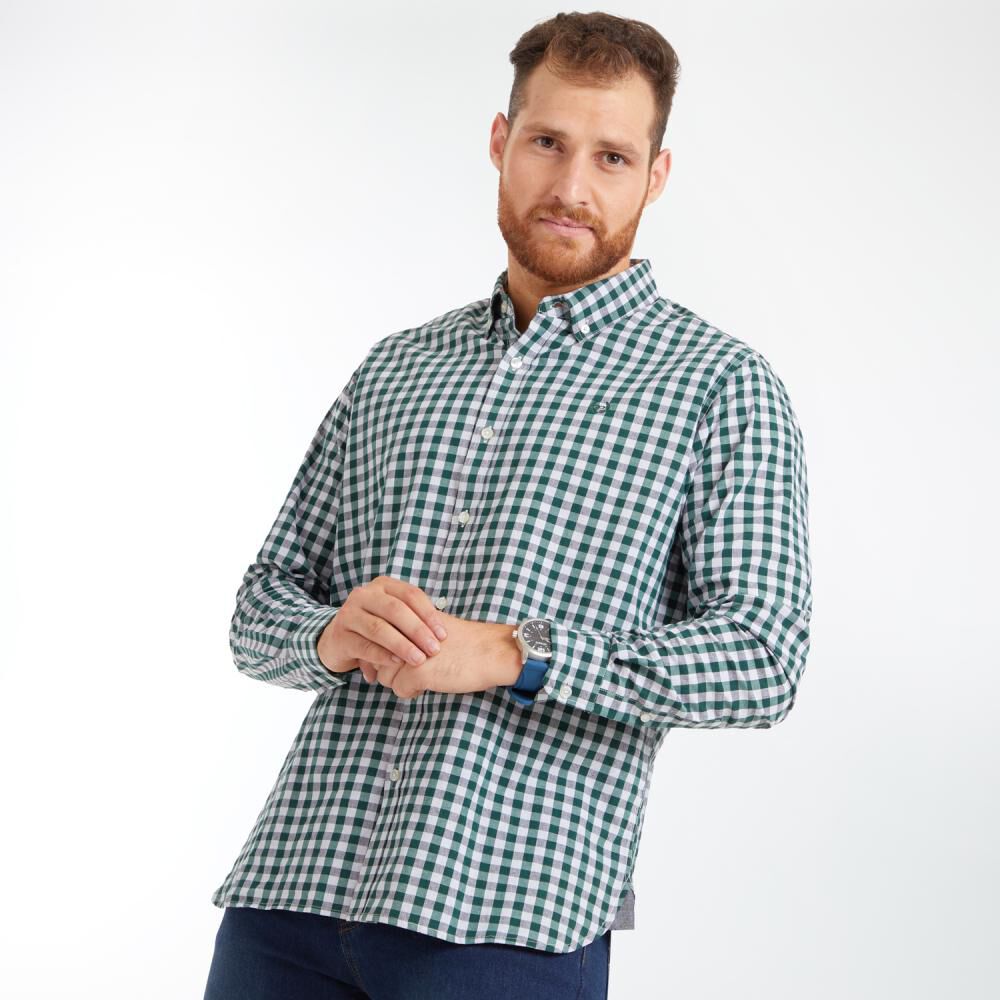 Camisa Cuadros Regular Fit Manga Larga Hombre Peroe image number 2.0