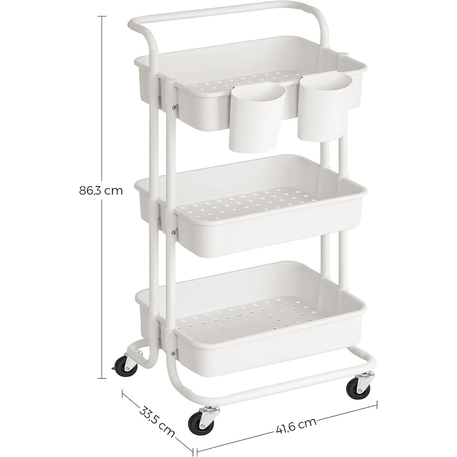 Carro Organizador Songmics 3 Niveles Con Ruedas Cocina image number 5.0