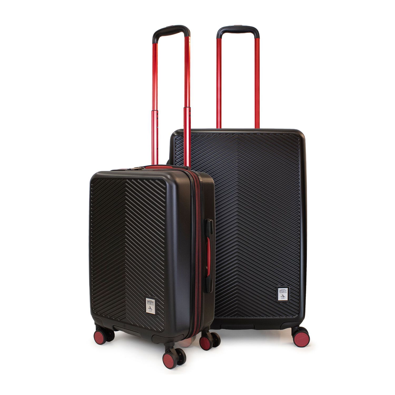 Pack 2 Maletas Cabina S 10k + M 20k Marsella Negra Con Rojo Penguin image number 0.0