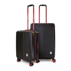 Pack 2 Maletas Cabina S 10k + M 20k Marsella Negra Con Rojo Penguin