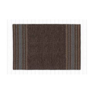 Pack Kilim Marr&oacute;n (alfombra + Pouf) 150x210