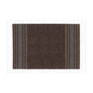 Pack Kilim Marr&oacute;n (alfombra + Pouf) 150x210