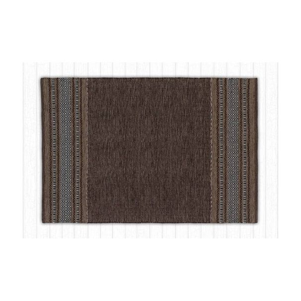 Pack Kilim Marr&oacute;n (alfombra + Pouf) 150x210