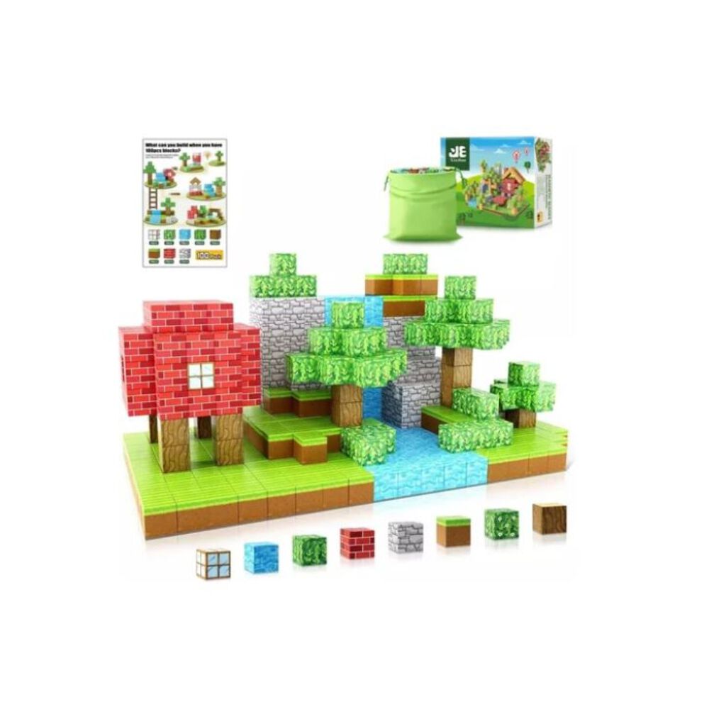 Bloques Magneticos Cubos Minecraft Construccion 28piezas image number 0.0