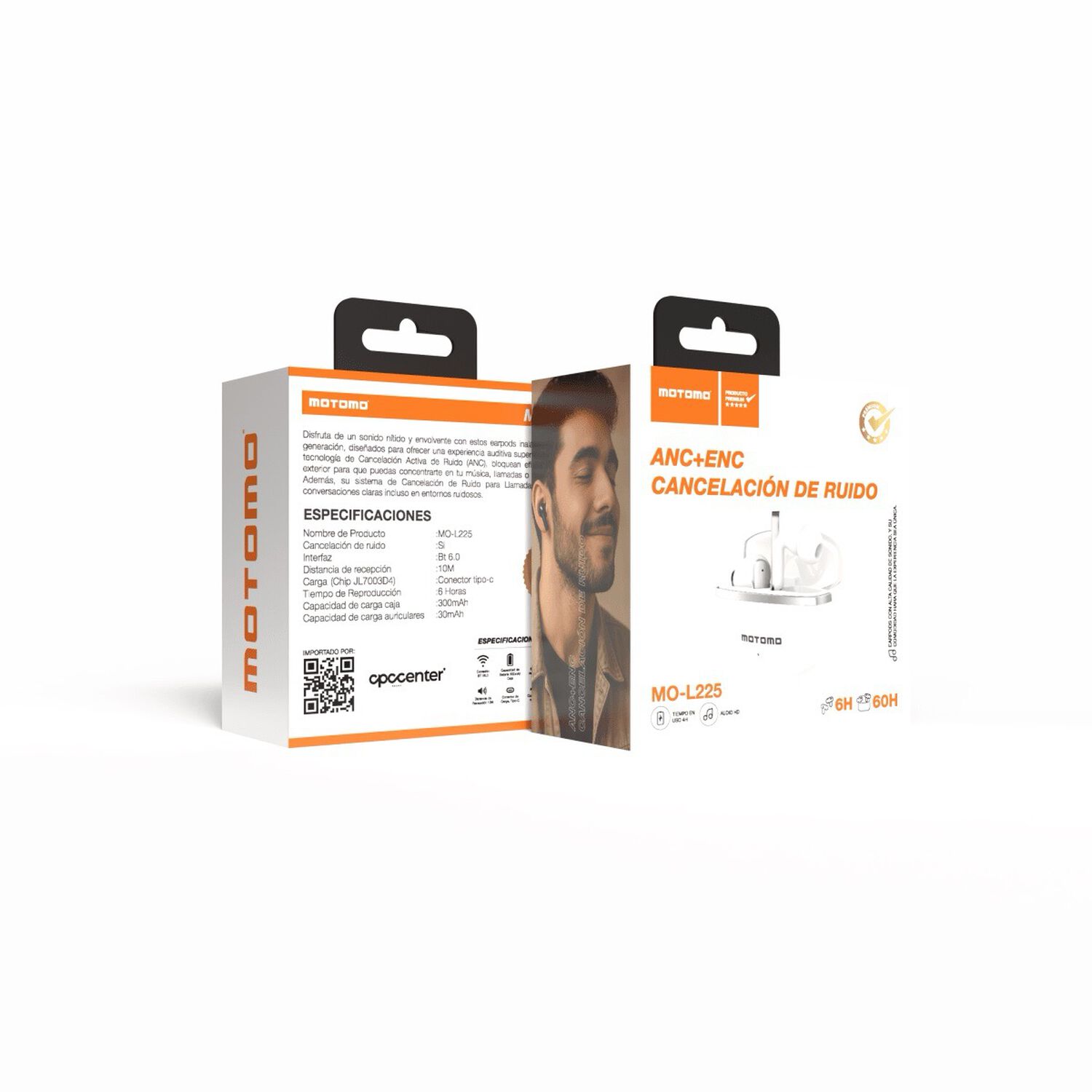 Motomo Mo-l225 Anc Aud&iacute;fonos In-ear Bluetooth V5.0 image number 4.0