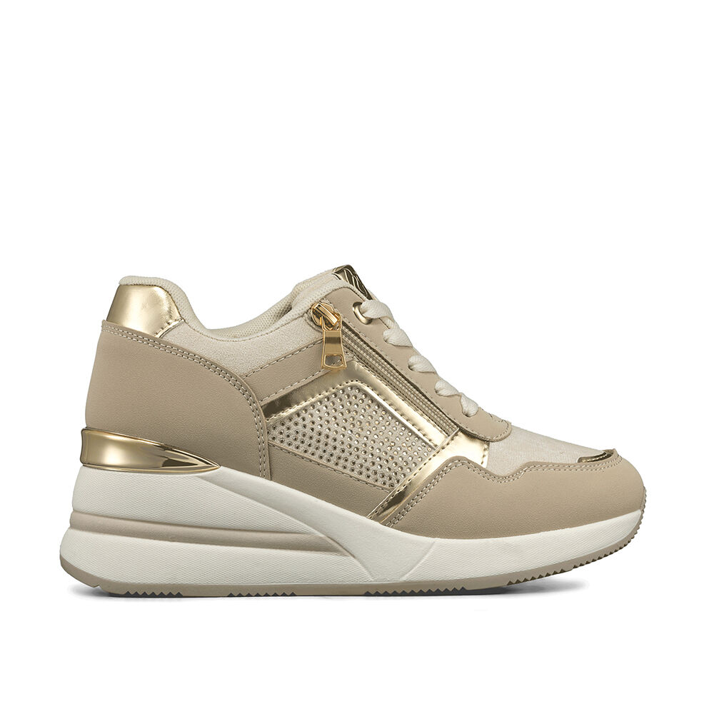 Zapatilla Deportiva Taco Cuña Malla Mujer Weide Jll61 image number 4.0