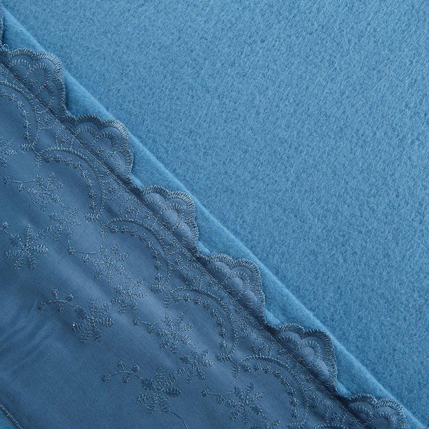 Sabana Polar Lisa Broderie 1.5 Plazas Azul image number 2.0